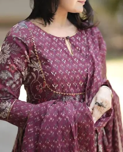 Anarkali Kurta and Pant Set with Dupatta
